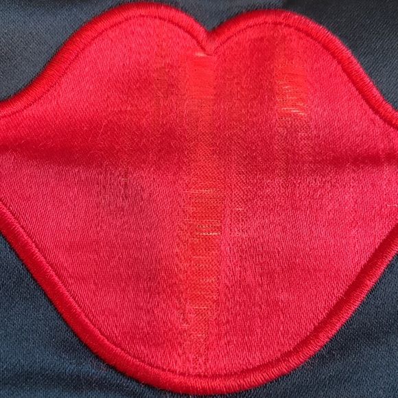 Lulu Guinness London Kiss and Make Up Top Zipper Pouch Red Lips - Picture 5 of 9